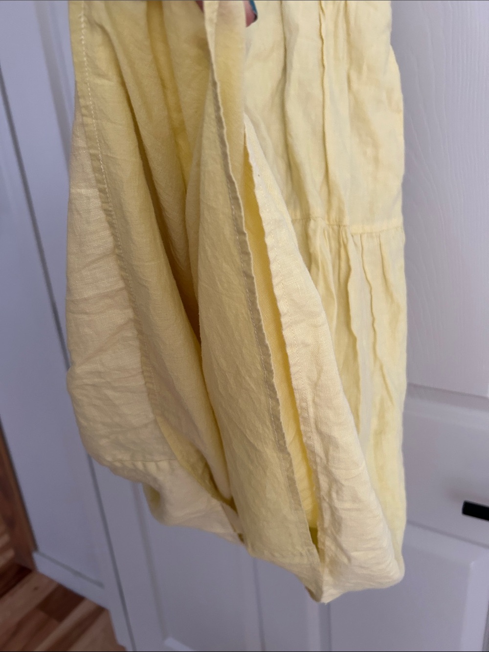 Everlane Pale Yellow Linen Dress size 4 - Picture 5 of 6